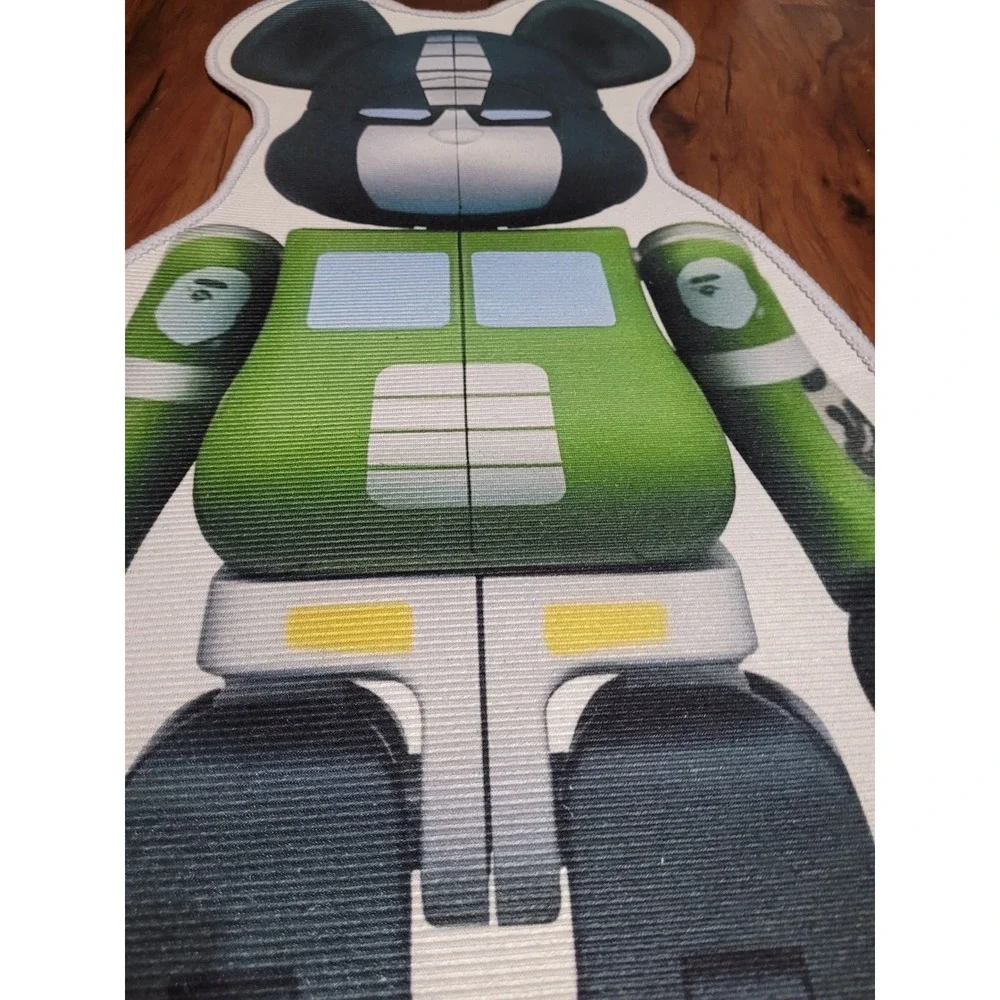 BAPE Medicom Toy BE@RBRICK Rug Mat Green Bearbrick